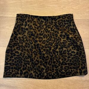 Zara Cheetah Leopard Silk Satin Mini Skirt